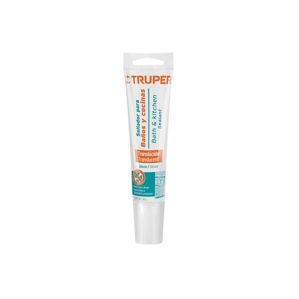 Sellador de Silicona Translúcido Truper para Baños y Cocinas, 85 g