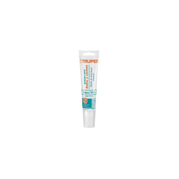 Sellador Blanco de Silicona para Baños y Cocinas Truper, 85 g