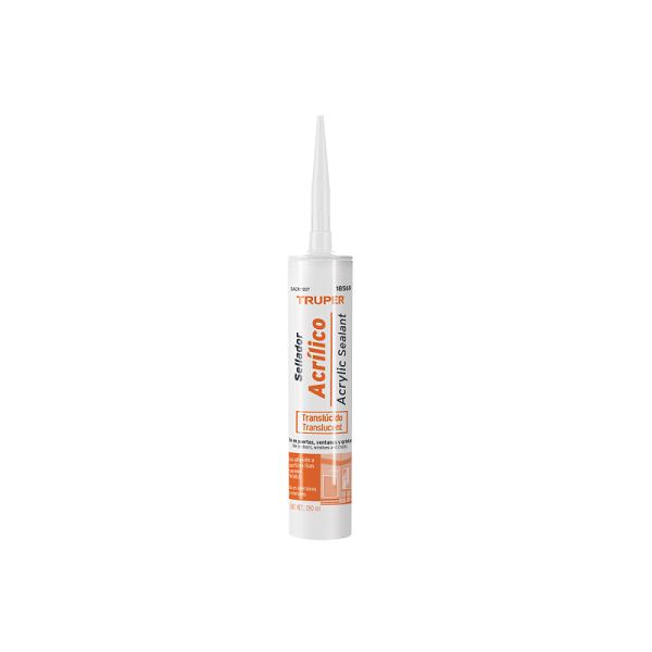 Sellador Acrílico Transparente Truper de 280 ml