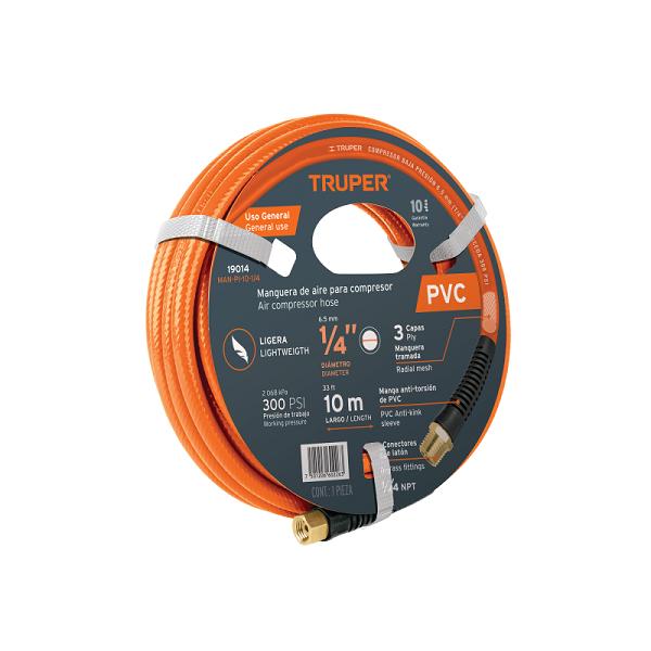 Manguera para Compresor de PVC Truper, 10 m x 1/4'