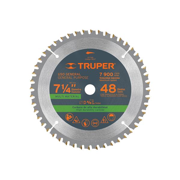 Disco de Sierra Circular Multimaterial de 7-1/4" con 48 Dientes
