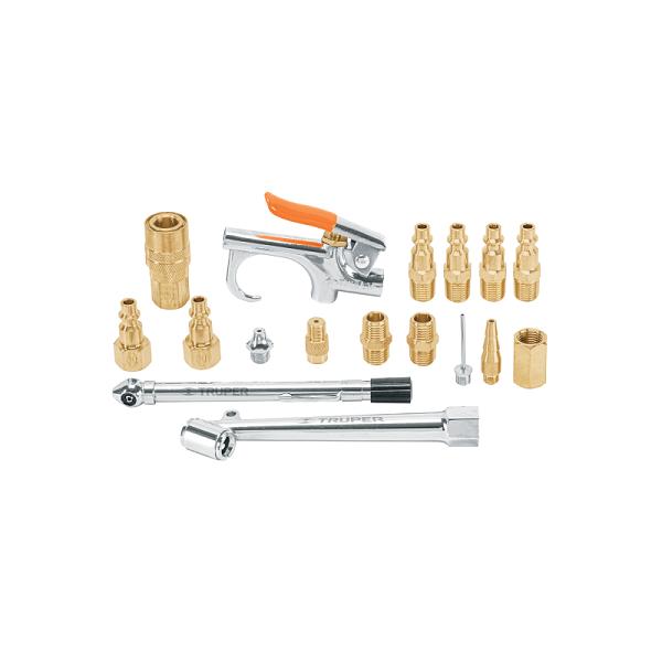 Juego de Accesorios Neumáticos Truper de 17 Piezas, 1/4" NPT