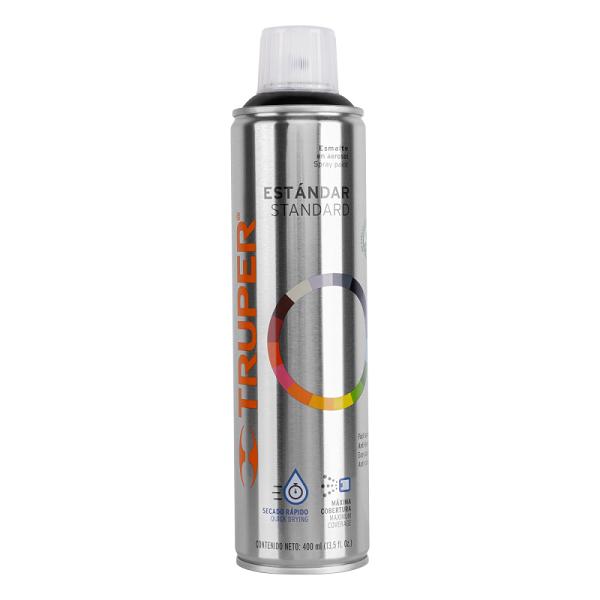 Pintura en Aerosol Negro Brillante de 400 ml - Secado Rápido y Anticorrosiva
