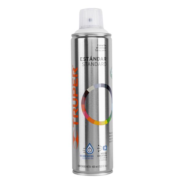 Pintura en Aerosol Blanco Mate, Bote Esbelto (400 ml)
