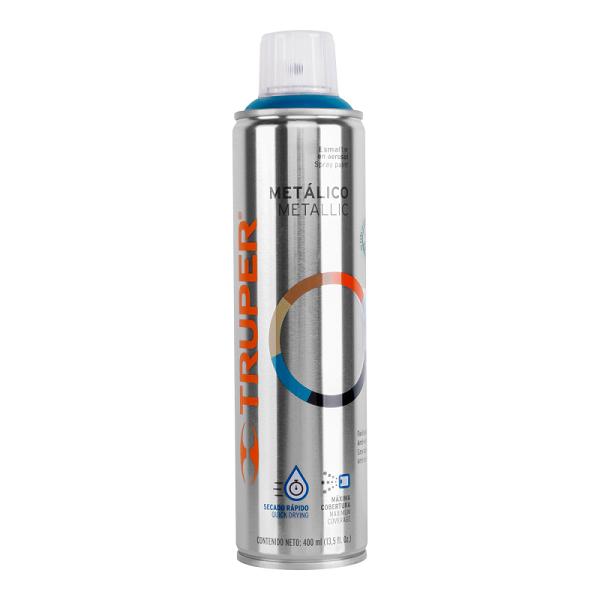 Pintura en Aerosol Azul Metálico Secado Rápido, 400 ml