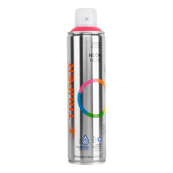 Pintura en Aerosol Rosa Neón Mate - Bote Esbelto de 400 ml