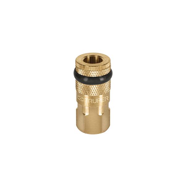 Cople Rápido de Latón Hembra 1/4" NPT, Truper