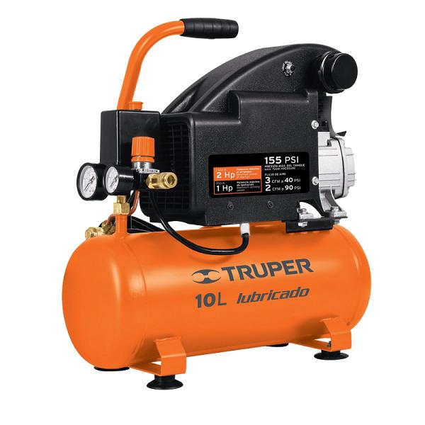 Compresor de Aire Horizontal 10L 2 HP 127V con Motor de Cobre