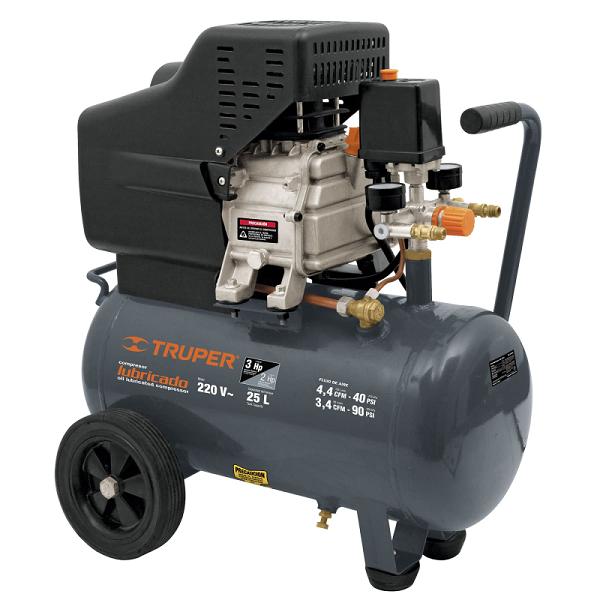 Compresor de Aire Horizontal de 25 Litros y 3 HP (220V)