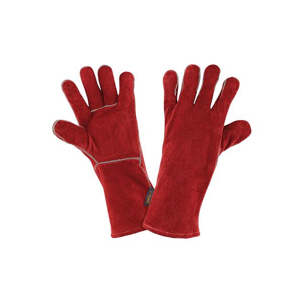 Guantes para Soldador Rojos de Carnaza Truper - Unitalla