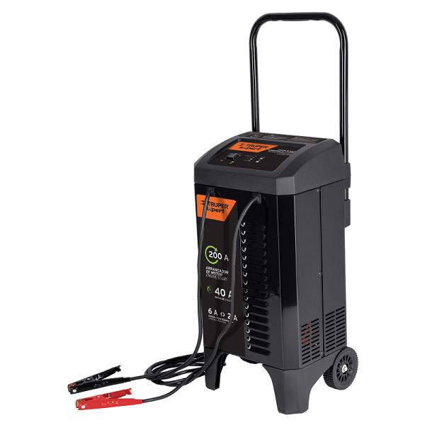 Cargador de Baterías de 12V con Ruedas y Arrancador de 200A Expert
