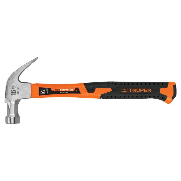 Martillo de Uña Curva Truper de 16 oz con Mango de Fibra de Vidrio