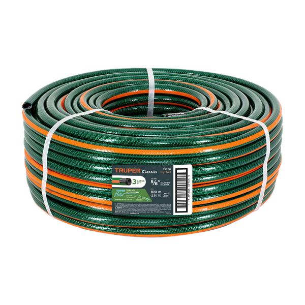 Manguera de Alta Presión de 3 Capas Truper 5/8" (Rollo de 100 m)