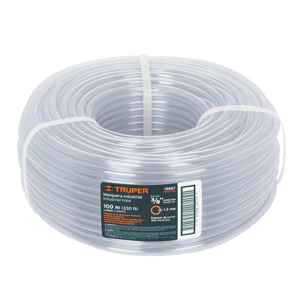 Manguera Industrial de PVC Truper de 3/8" (Rollo de 100 m)