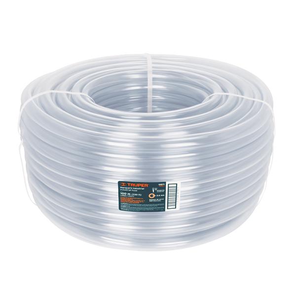 Manguera Industrial de PVC Transparente 1" (Rollo de 100 m) Truper