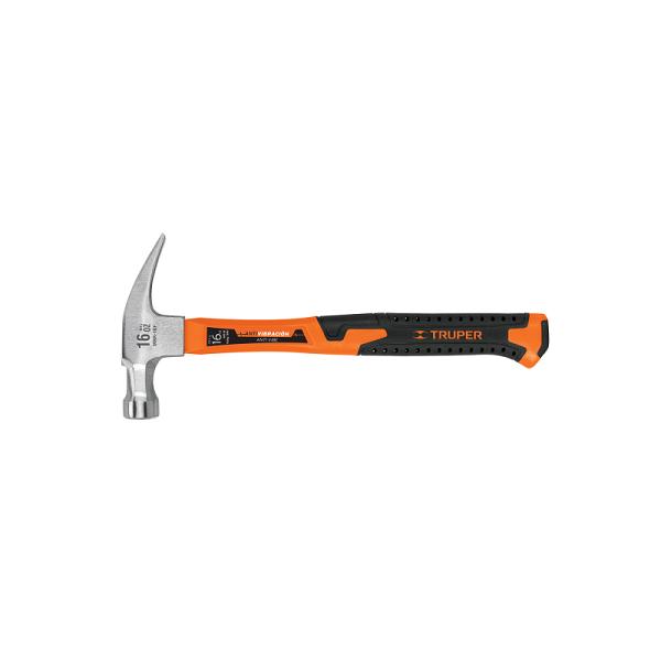 Martillo Truper de 16 oz con Uña Recta y Mango de Fibra de Vidrio