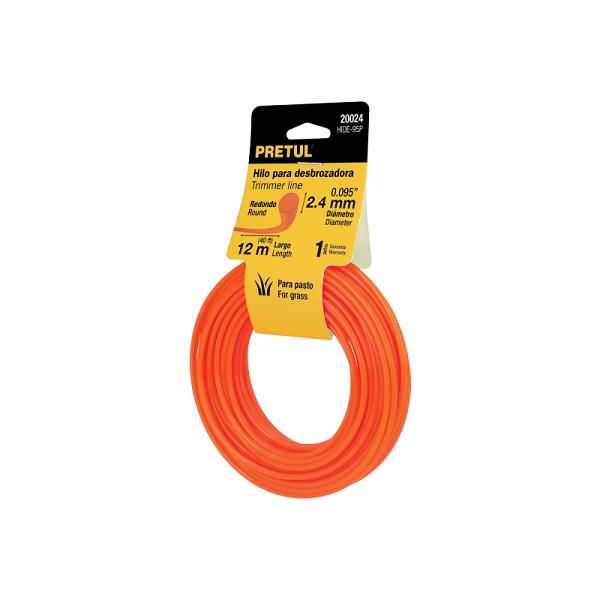 Hilo Redondo para Desbrozadora Pretul, 2.4 mm x 12 m