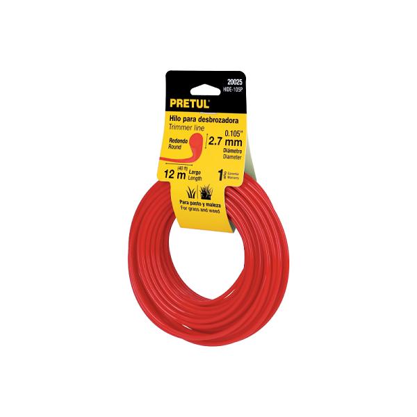 Hilo Redondo para Desbrozadora Pretul, 2.7 mm x 12 m