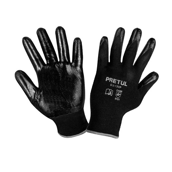 Guantes de Nylon con Recubrimiento de Nitrilo Pretul - Talla G