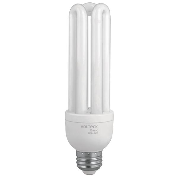 Lámpara Fluorescente Triple T4 de 24W Luz de Día, Volteck