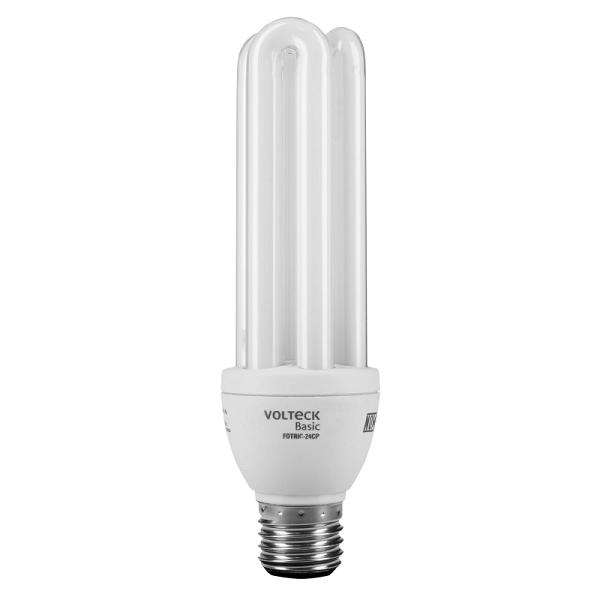 Lámpara Fluorescente Triple Volteck T4 24W Luz Cálida