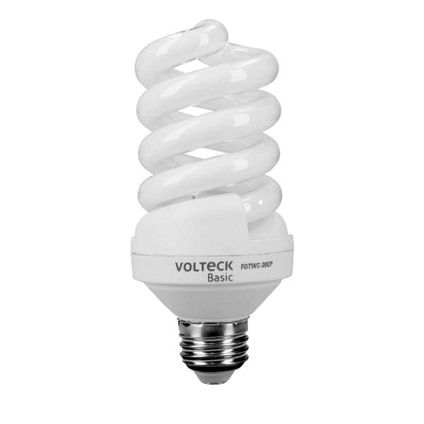 Lámpara Fluorescente Espiral T4 Volteck 20W Luz Cálida