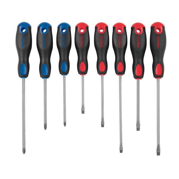 Juego de Desarmadores con Mango Comfort Grip Pretul (8 Piezas)