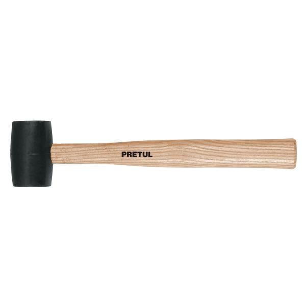 Mazo de Hule Pretul de 8 oz con Mango de Madera