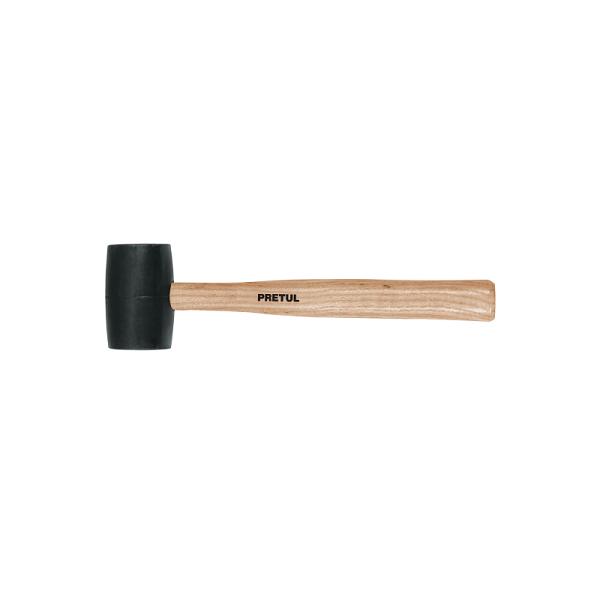 Mazo de Hule Pretul de 16 oz con Mango de Madera
