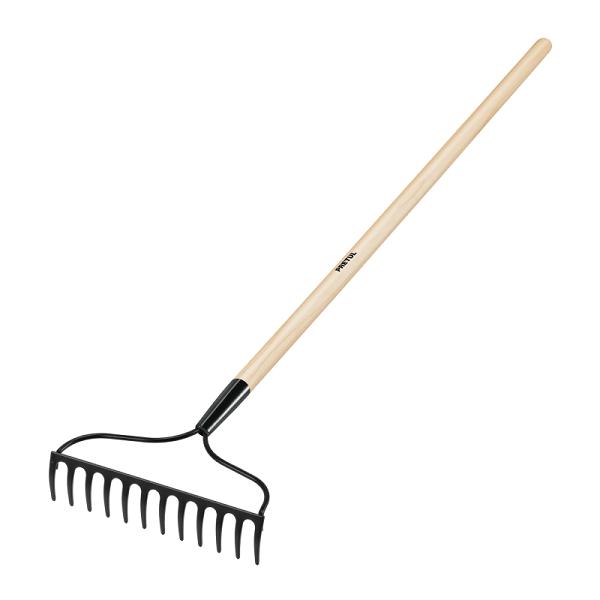 Rastrillo Jardinero de 12 Dientes Pretul con Mango de Madera