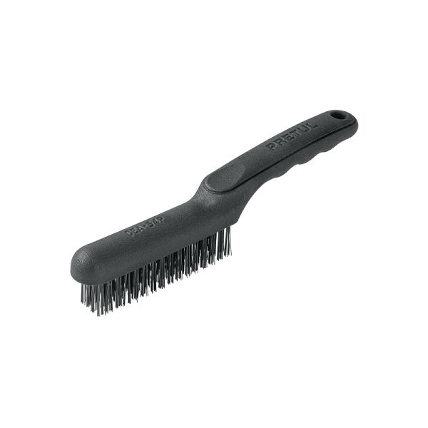 Cepillo de Alambre de Acero al Carbono Pretul, 64 Pinceles con Mango Ergonómico