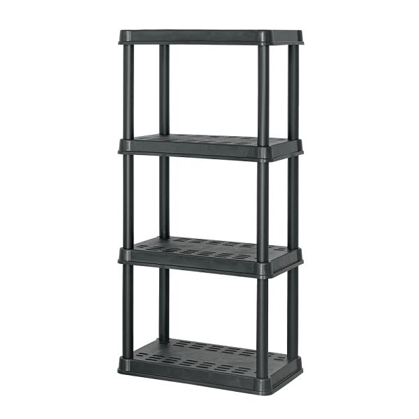 Estante Organizador de Plástico Pretul con 4 Repisas | 125 x 38 x 61 cm