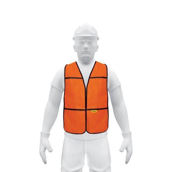 Chaleco de Seguridad Naranja Pretul - Alta Visibilidad de Día, Unitalla