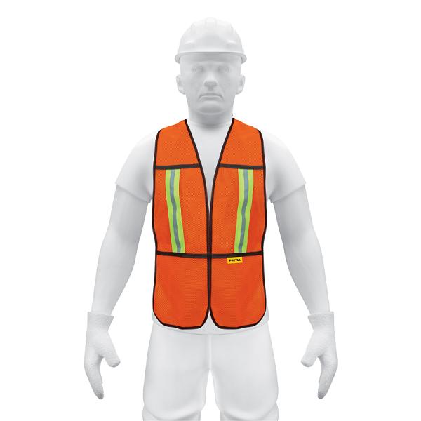 Chaleco de Seguridad Naranja con Cintas Reflejantes Pretul