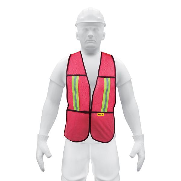 Chaleco de Seguridad Rojo con Cintas Reflejantes Pretul