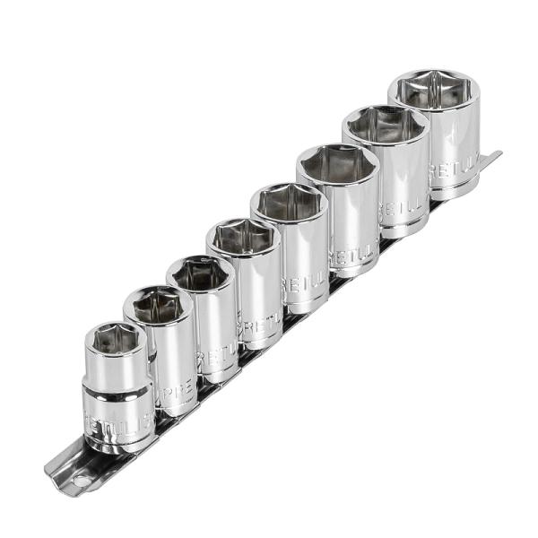 Juego de Dados Milimétricos Pretul de 1/2" (8 Piezas)