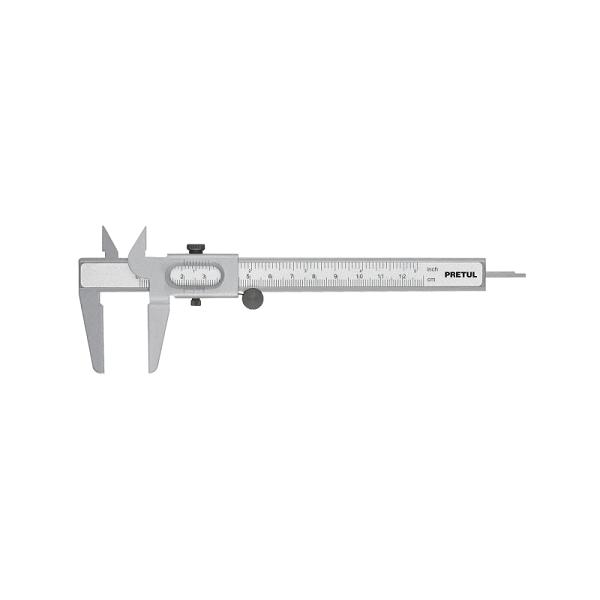 Calibrador Vernier Escolar de Acero Pretul, 5 Pulgadas