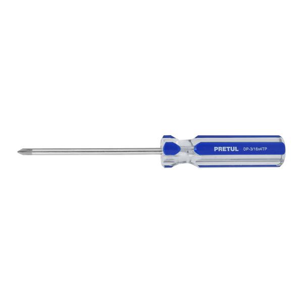 Desarmador de Cruz 3/16 x 4" con Mango de PVC, Pretul