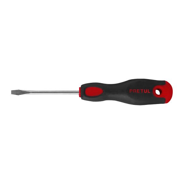 Desarmador Plano Pretul de 3/16 x 3 Pulgadas con Mango Comfort Grip