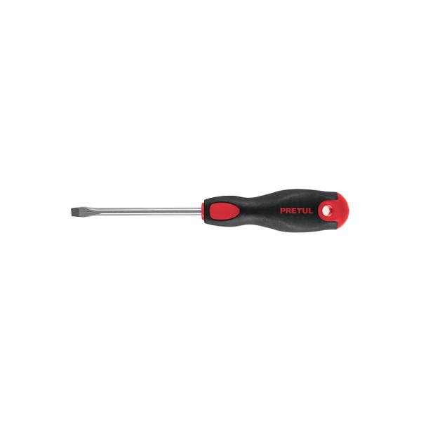 Desarmador Plano Pretul de 1/4" x 4" con Mango Comfort Grip