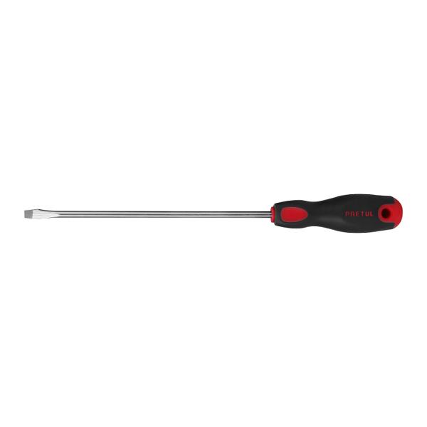 Desarmador Plano Pretul 1/4" x 8" con Mango Comfort Grip