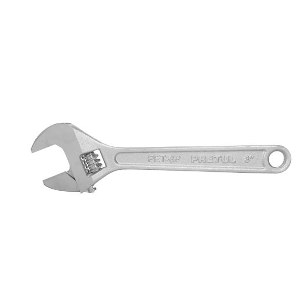 Llave Ajustable de 8 Pulgadas (Perico) Cromada Pretul