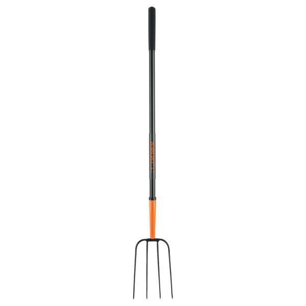 Bieldo para paja, 4 dientes, mango largo de acero 48' TRUPER