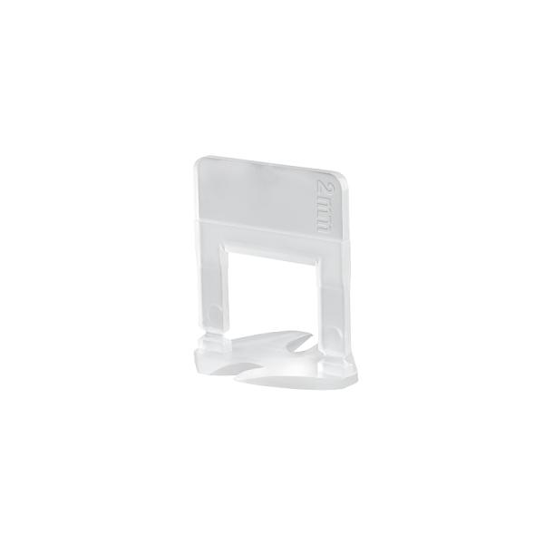 Bolsa c/100 anclas curvas de 2mm para nivelación de azulejos