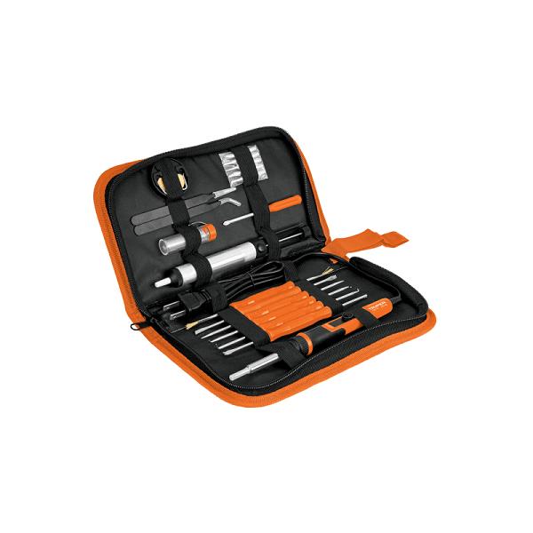 Kit soldadura electrónica con cautín de 25 W, temp regulable