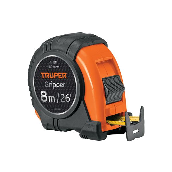 Flexómetro Gripper 8 m cinta 25 mm display box con 6 piezas