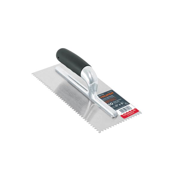 Llana 11' dentado triangular, 10 remaches,mango Comfort Grip