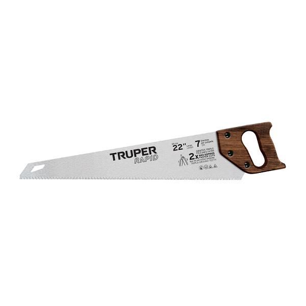 Serrucho Rapid 22', 7 DPP, mango de madera, TRUPER