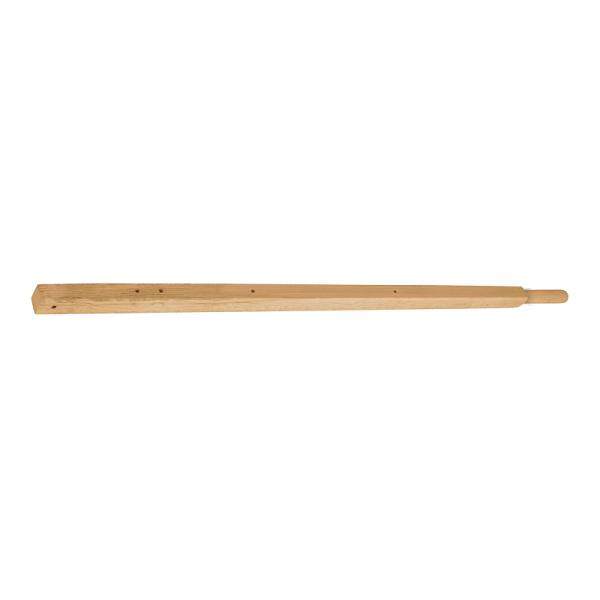 Bastidor de madera 39 x 48 mm para carretilla TP-8 Truper, repuesto de madera clara con orificios y mango redondeado.