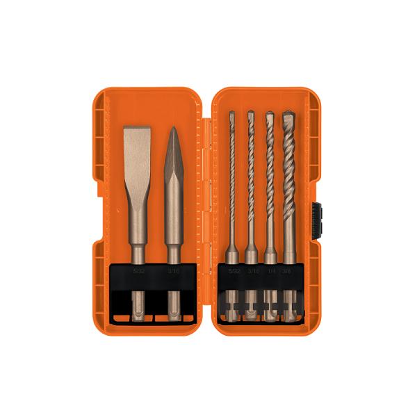 Juego de 6 brocas y  cinceles SDS Plus en estuche, TRUPER